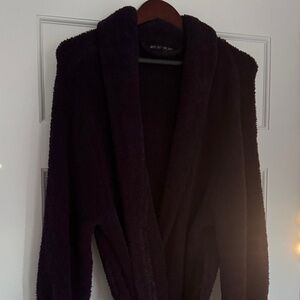Barefoot Dreams robe. Color eggplant.